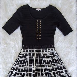 NWOT Candie's Geometric Knit Lace Dress